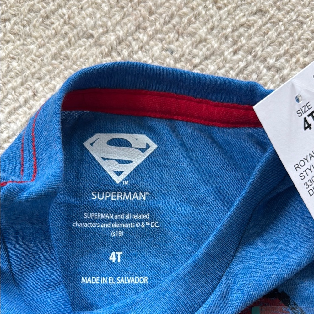 DC Comics Blue Superman Short Sleeve Tee - Picture 3 of 3